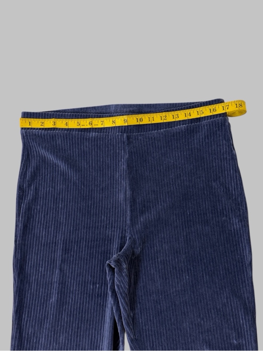 Aerie Blue Groove-On Velour High Waisted Flare Ribbed Pants - Picture 5 of 8